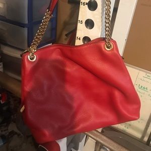 Michale Kors Red Shoulder Bag
